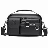 WEIXIER D898 Multi-Functional Men Crossbody Bag Portable Commuter Shoulder Bag, Plain Weave Black, Plain Weave Light Brown, Plain Weave Dark Brown, Lychee Grain Black, Lychee Grain Brown