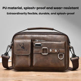 WEIXIER D898 Multi-Functional Men Crossbody Bag Portable Commuter Shoulder Bag, Plain Weave Black, Plain Weave Light Brown, Plain Weave Dark Brown, Lychee Grain Black, Lychee Grain Brown