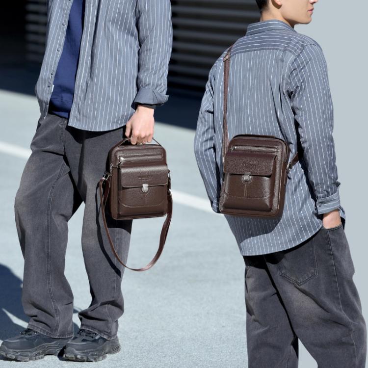 WEIXIER D836 Men Large Capacity Crossbody Bag Business Commuter Waterproof Messenger Bag