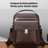 WEIXIER D836 Men Large Capacity Crossbody Bag Business Commuter Waterproof Messenger Bag