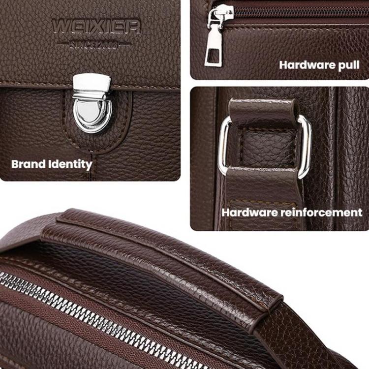 WEIXIER D836 Men Large Capacity Crossbody Bag Business Commuter Waterproof Messenger Bag