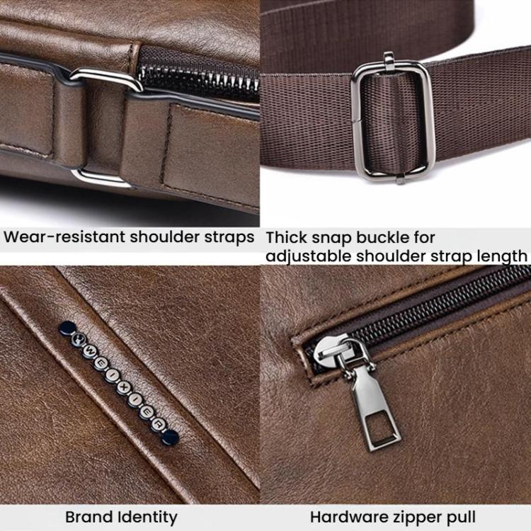 WEIXIER D834 Men Large Capacity Commuter Crossbody Bag Durable Single Shoulder Messenger Bag