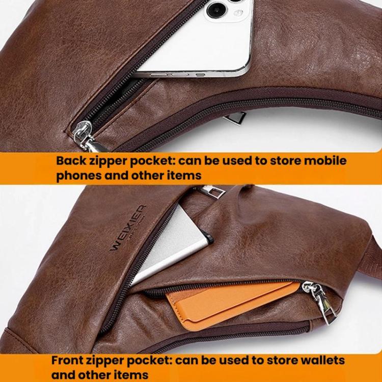 WEIXIER X453 Men Casual Large Capacity Chest Bag Lightweight Minimalist Crossbody Bag