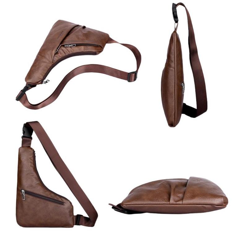 WEIXIER X453 Men Casual Large Capacity Chest Bag Lightweight Minimalist Crossbody Bag