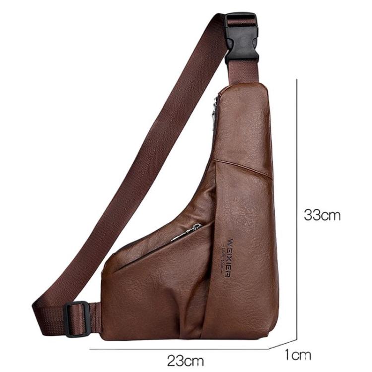 WEIXIER X453 Men Casual Large Capacity Chest Bag Lightweight Minimalist Crossbody Bag