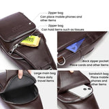 WEIXIER X452 Vintage Outdoor Men Chest Bag Multi-Functional Crossbody Bag