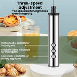 3In1 Portable Rechargeable Handheld Electric Egg Beater Mini Milk Frother For Baking, Rechargeable