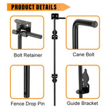 1pc 12inch Outdoor Fence Gate Latch, 1pc, 2pcs