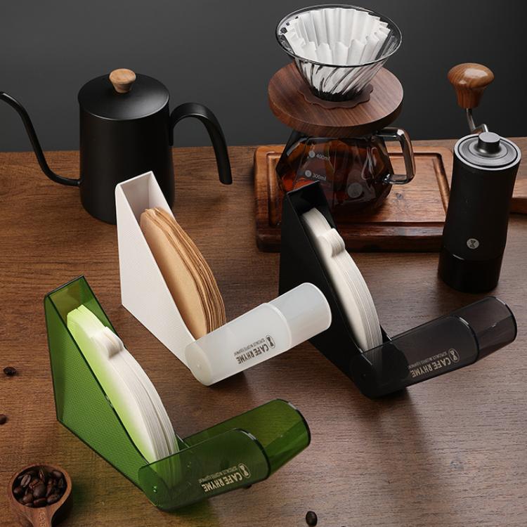CAFE RHYME Dustproof Filter Paper Holder Lidded Coffee Filter Box