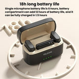 TELESIN Wireless Lavalier Microphone Noise-Canceling Magnetic Button Microphone