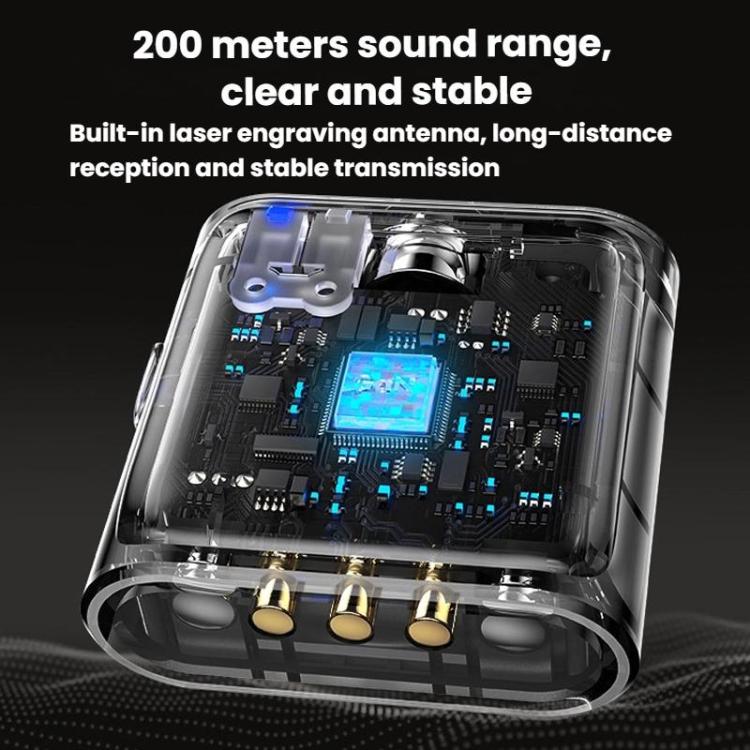 TELESIN Wireless Lavalier Microphone Noise-Canceling Magnetic Button Microphone