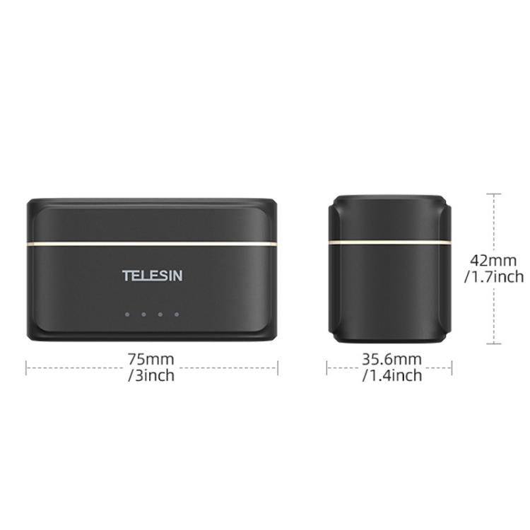 TELESIN Wireless Lavalier Microphone Noise-Canceling Magnetic Button Microphone