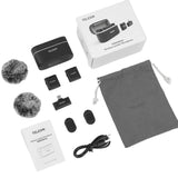 TELESIN Wireless Lavalier Microphone Noise-Canceling Magnetic Button Microphone