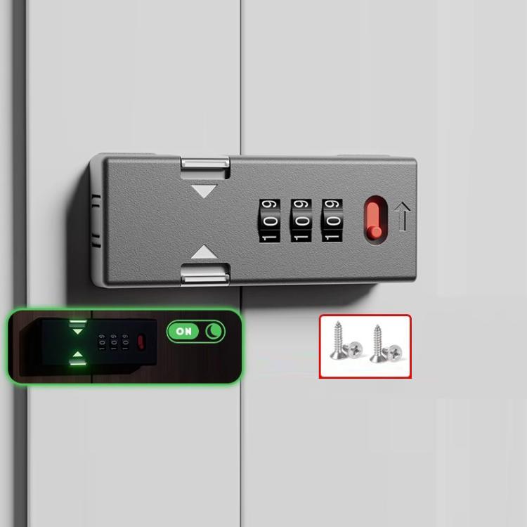 Screw-Mounted Door Latch With Built-In Latch Combination Lock, Flat White, Flat Fluorescent Gray, Right-Angle Black, Right-Angle Gray, Right-Angle White, Right-Angle Fluorescent Black, Right-Angle Fluorescent Gray