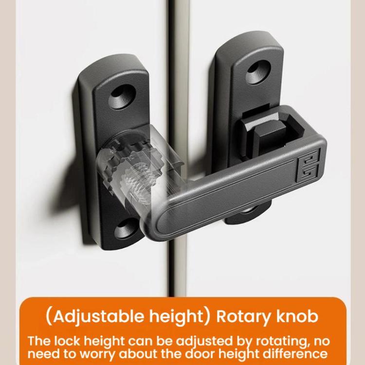 Screw-Mounted 0-7mm Adjustable Height Drop Sliding Door Lock Latch, Black, White, Gold, Gray, Black Fluorescent, Gray Fluorescent