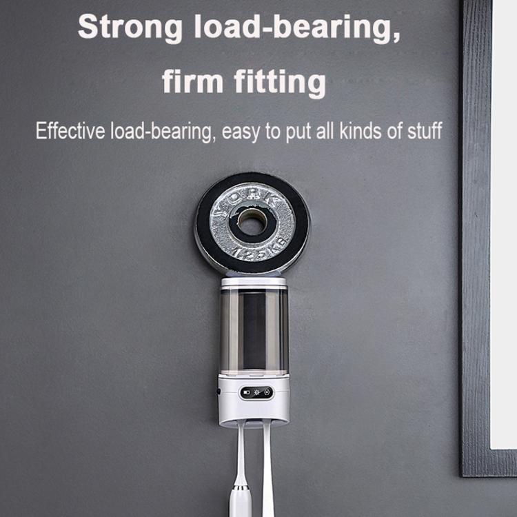 Rechargeable UV Toothbrush And Cup Sterilizer Wall Mount - Drill-Free Installation For Single User