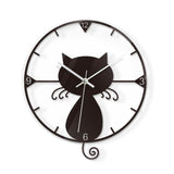 Cat Transparent Acrylic Silent Wall Clock For Home Decor, TM030
