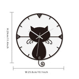 Cat Transparent Acrylic Silent Wall Clock For Home Decor, TM030