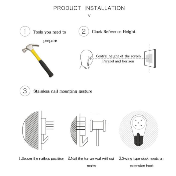 Cat Transparent Acrylic Silent Wall Clock For Home Decor, TM030