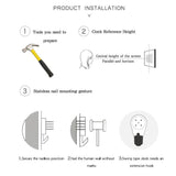 Cat Transparent Acrylic Silent Wall Clock For Home Decor, TM030