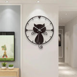 Cat Transparent Acrylic Silent Wall Clock For Home Decor, TM030
