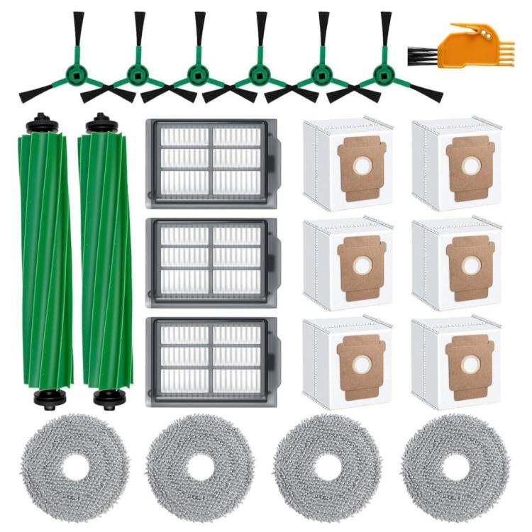 22 In 1 Replacement Parts Kit For iRobot Roomba Plus 505/405 Combo Includes Roll Brush, Filter, Dust Bag, Mop, Side Brush