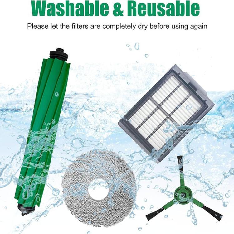 22 In 1 Replacement Parts Kit For iRobot Roomba Plus 505/405 Combo Includes Roll Brush, Filter, Dust Bag, Mop, Side Brush