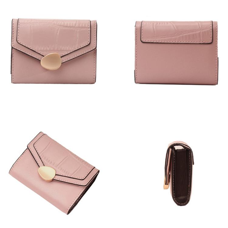 Stone Pattern Accordion Card Holder Women Multi-Card Slot ID Card Clip