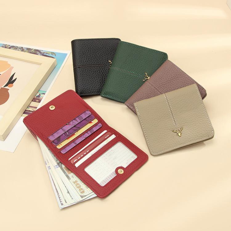 Simple Short-Style Women Wallet Ultra-Thin Multi-Card Slot Billfold