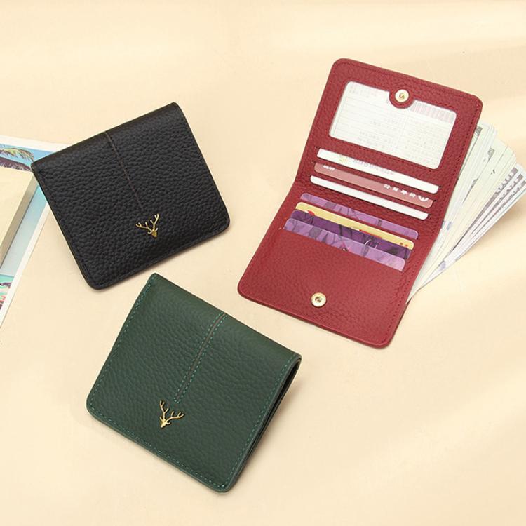 Simple Short-Style Women Wallet Ultra-Thin Multi-Card Slot Billfold