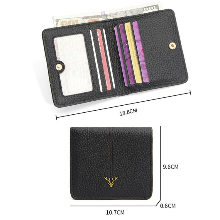 Simple Short-Style Women Wallet Ultra-Thin Multi-Card Slot Billfold