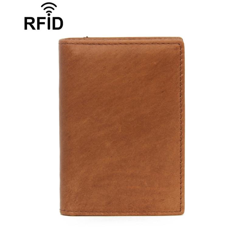 Leather RFID Anti-Theft Card Holder Multi-Card Slot Business Card Case