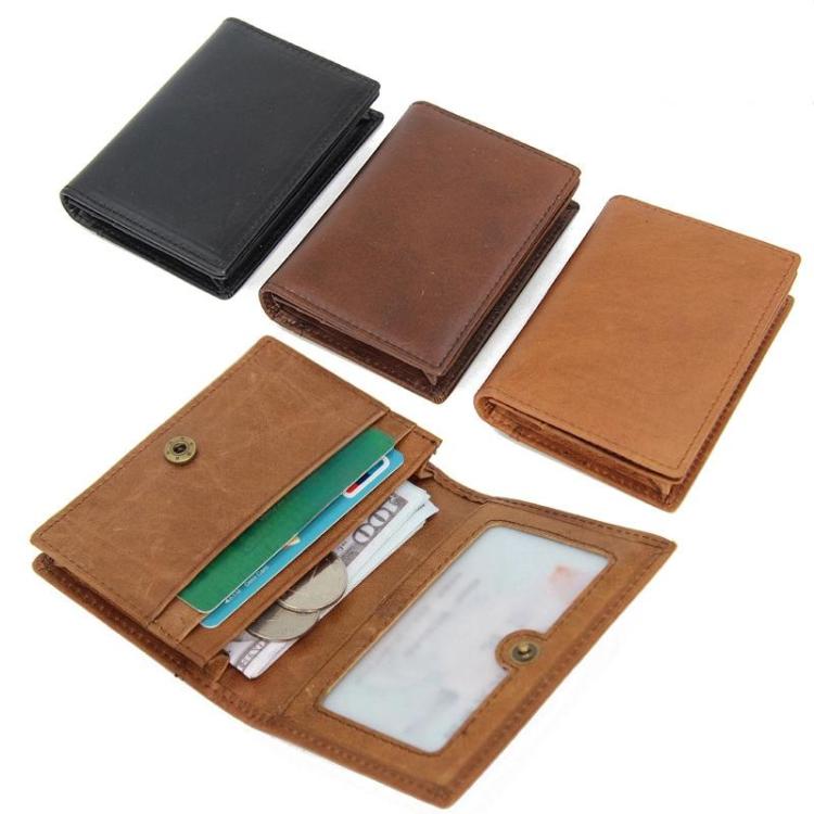 Leather RFID Anti-Theft Card Holder Multi-Card Slot Business Card Case