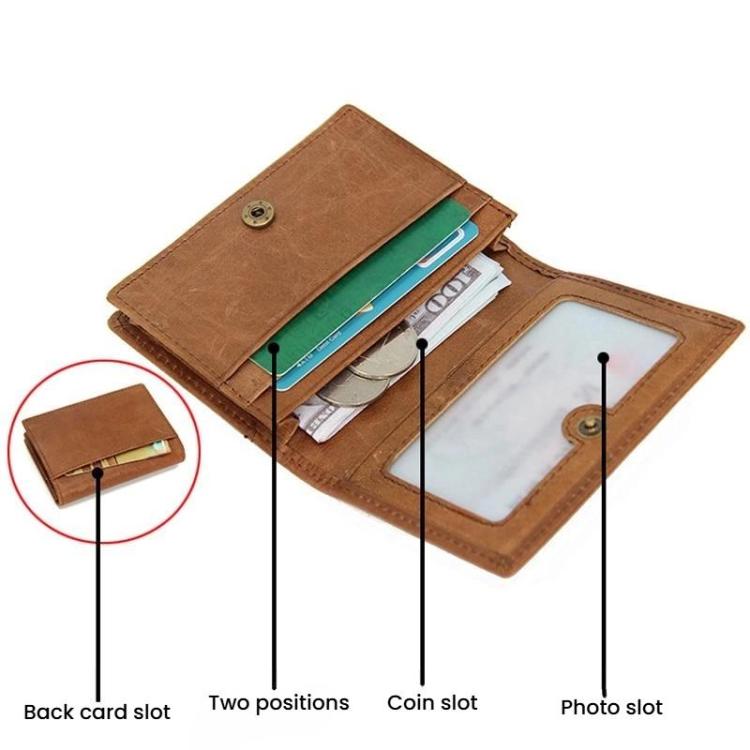Leather RFID Anti-Theft Card Holder Multi-Card Slot Business Card Case