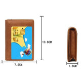 Leather RFID Anti-Theft Card Holder Multi-Card Slot Business Card Case