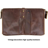 Leather RFID Men Short-Style Wallet Double-Zipper Billfold