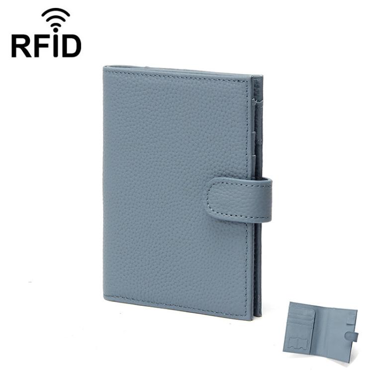 C5588 Leather Unisex Passport Holder Ultra-Thin RFID Multi-Functional Wallet
