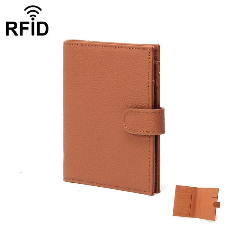 C5588 Leather Unisex Passport Holder Ultra-Thin RFID Multi-Functional Wallet