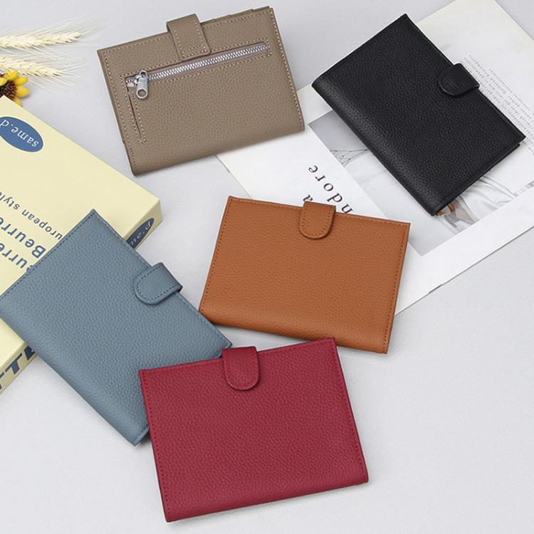 C5588 Leather Unisex Passport Holder Ultra-Thin RFID Multi-Functional Wallet