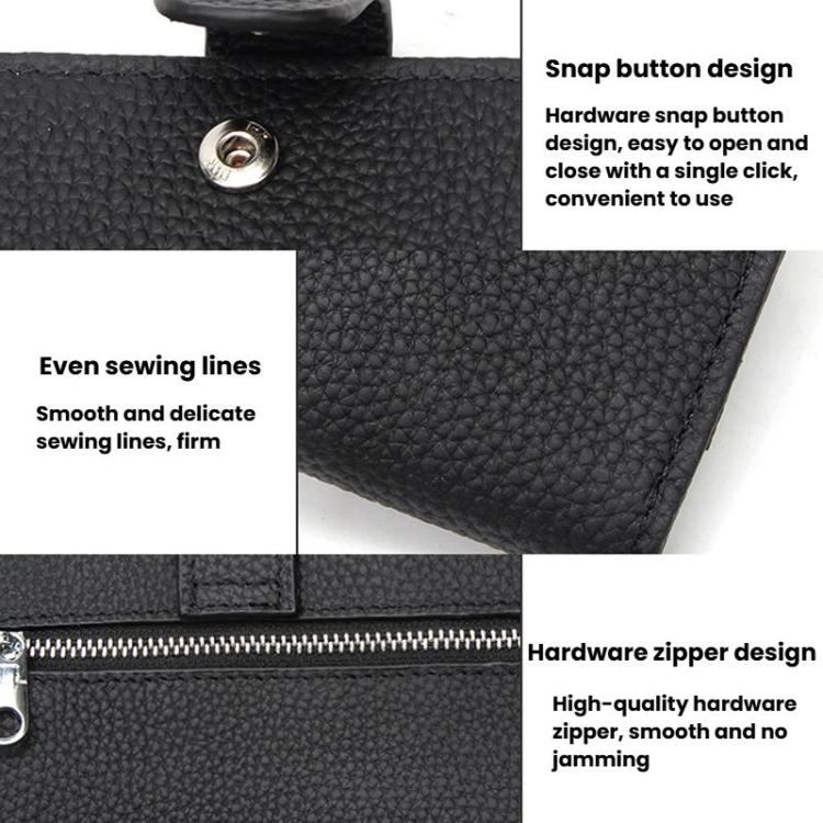 C5588 Leather Unisex Passport Holder Ultra-Thin RFID Multi-Functional Wallet