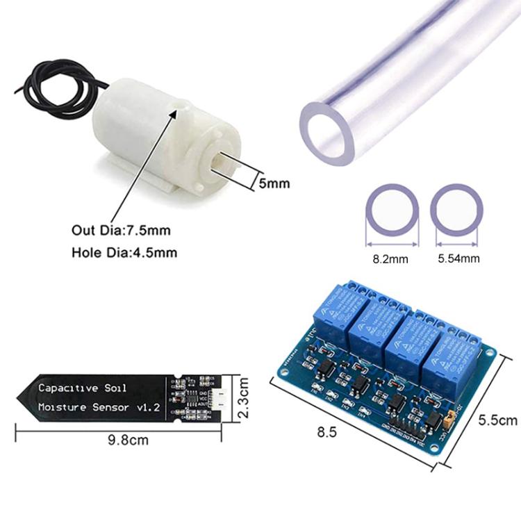 DIY 4-Way Relay Automatic Garden Watering Kit, 4-Way