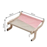 Balcony Wooden Cat Hammock Window Wall Mounted Cat Hutch Hanging Bedside Pet Kennel