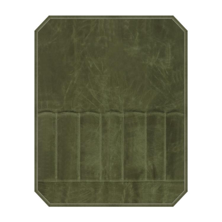 Wet Wax Canvas Knife Organizer Picnic Portable Storage Bag, 7 Slots (Army Green), 7 Slots (Khaki)