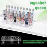 36-Hole Transparent Acrylic Lipstick Display Stand Perfume Makeup Brush Storage Rack, YX202