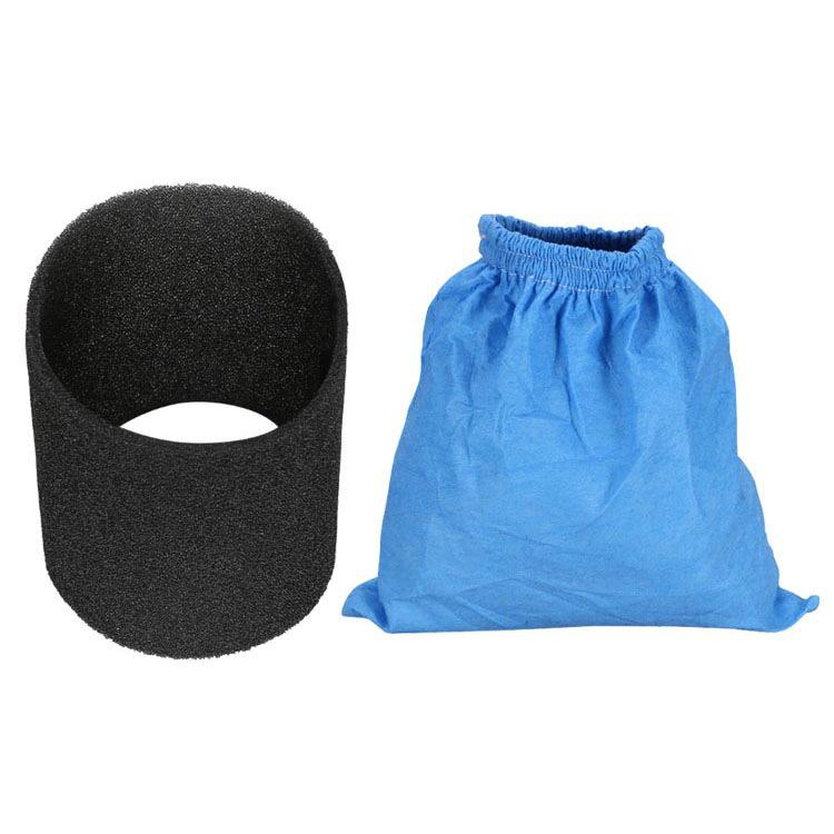 For Karcher MV1 / WD1 / NT20 Vacuum Cleaner, 2pcs Textile Filter Bag, 2pcs Foam Filter, Textile Bag + Foam Filter Set