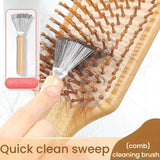 Stainless Steel Comb Cleaning Brush Air Cushion Comb Hair Removal Small Brush, 2pcs