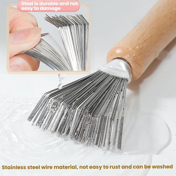 Stainless Steel Comb Cleaning Brush Air Cushion Comb Hair Removal Small Brush, 2pcs
