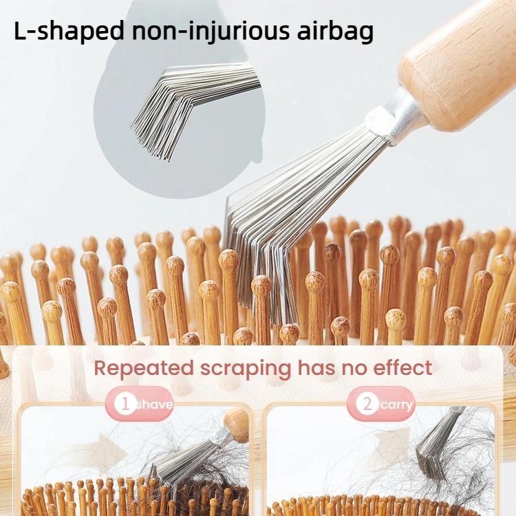 Stainless Steel Comb Cleaning Brush Air Cushion Comb Hair Removal Small Brush, 2pcs