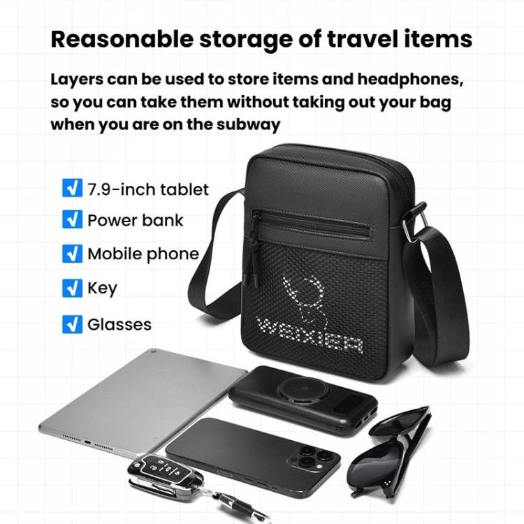 WEIXIER D838 Men Crossbody Shoulder Bag Waterproof Portable Small Crossbody Bag