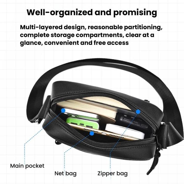 WEIXIER D838 Men Crossbody Shoulder Bag Waterproof Portable Small Crossbody Bag